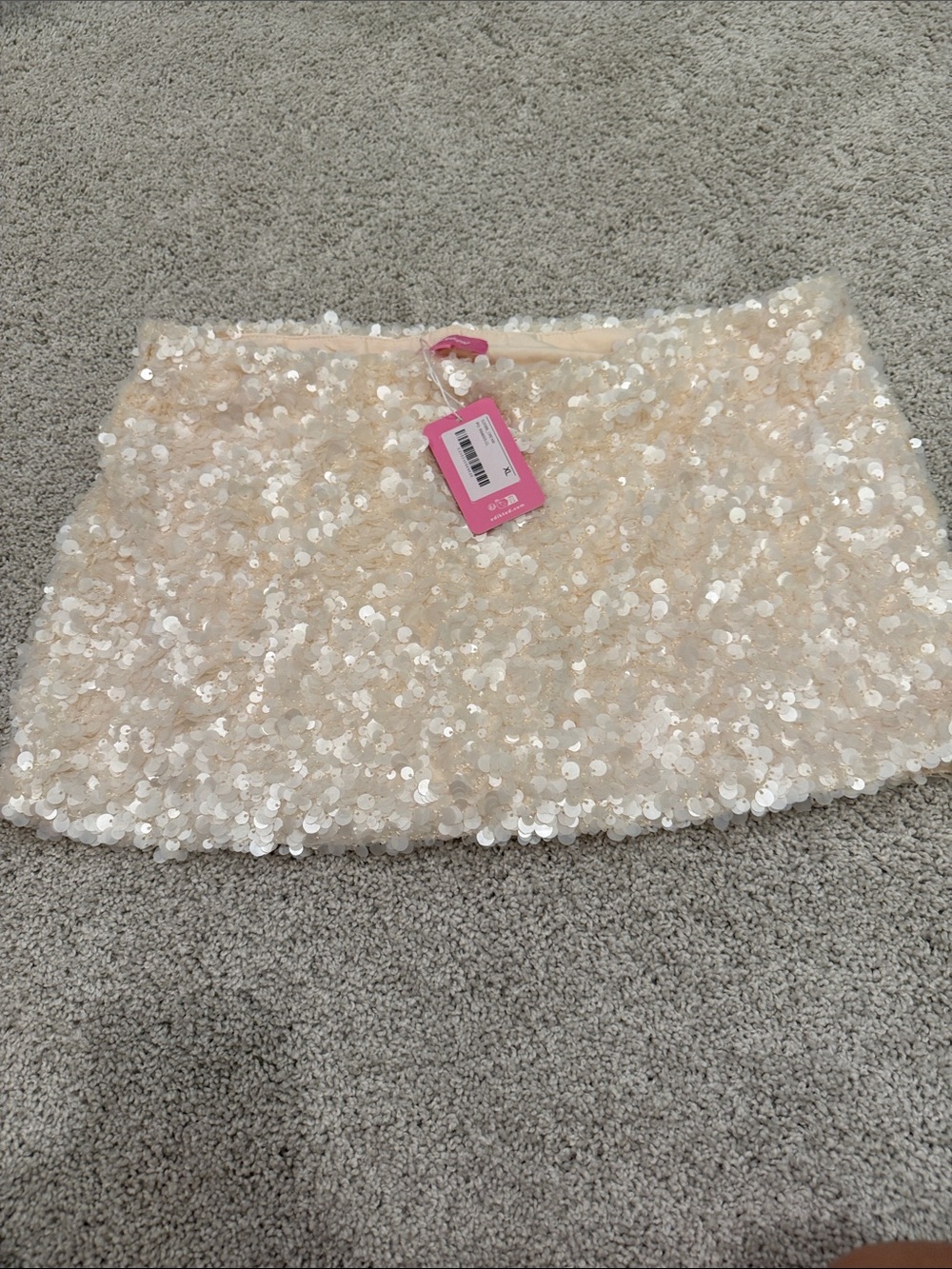 Sequin Mini Skort  in Champagne